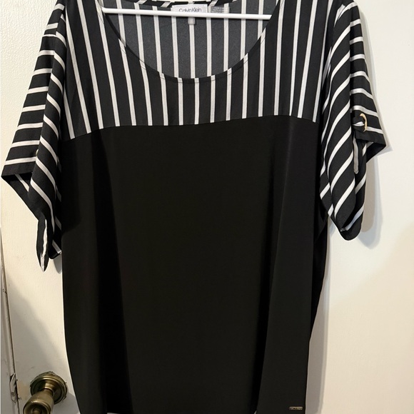 Calvin Klein Tops - Calvin Klein Black and White Striped Blouse
